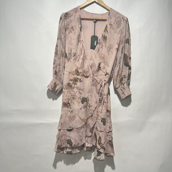 AllSaints Women's Ari Peggy Floral Print Mini  Dresses Multicolor Size US 10 - Picture 6 of 11